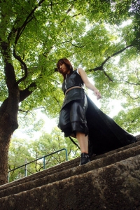 穿黑色皮衣户外体验，精液射手上了还拿舌头来舔[15P]